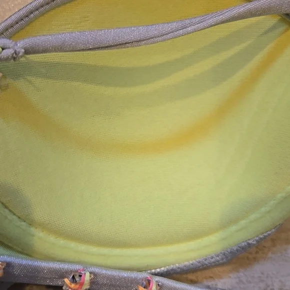 Victoria's Secret Elegant Shimmery Silver Gray Bead Accented Bikini Top - Picture 7 of 11